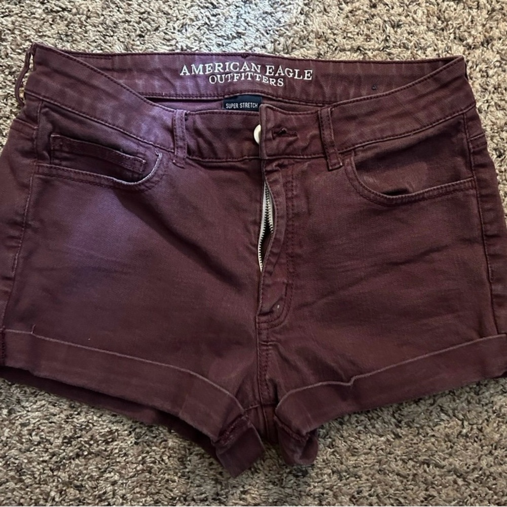 American Eagle Women's Burgundy Shorts